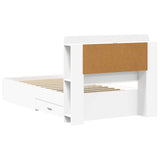 Bed Frame with Storage White 80 x 200 cm Engineered Wood 3433813