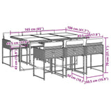 Garden Dining Set Grey, Brown, Dark Grey 3211274