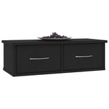 Wall-mounted Drawer Shelf Black 60x26x18.5 cm Engineered Wood 800586