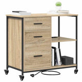 Cabinet with Charging Station Sonoma Oak 76 x 41 x 72 cm 859836