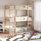 Triple Bunk Bed without Mattress 80x200 cm Solid Wood Pine 3284251