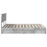 Storage Bed Concrete Grey 150 x 200 cm Engineered Wood 3408448