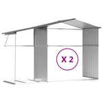 Garden Shed Grey 277x279x179 cm Galvanised Steel 3188290