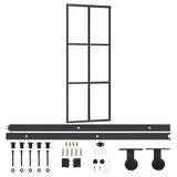 Sliding Door with Hardware Set ESG Glass&Aluminium 76x205 cm 3081945