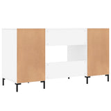 Desk White 140x50x75 cm Engineered Wood 829548