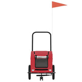 Pet Bike Trailer Red Oxford Fabric and Iron 93971