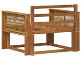 Outdoor Middle Sofa Solid Acacia Wood Natural 3438833