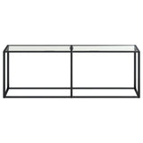 Console Table Transparent 220x35x75.5cm Tempered Glass 331690