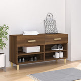 Shoe Cabinet Brown Oak 102x35x55 cm Engineered Wood 817569