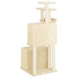 Cat Tree with Sisal Scratching Posts Cream 122 cm 172052