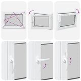 Basement Window "RISOR" 80x50 cm Tilt&Turn DIN Right White 4108308