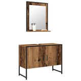 Bathroom Furniture Set with Storage 2 pcs Brown 80 x 33 x 60 cm 3334331
