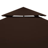 2-Tier Gazebo Top Cover 310 g/m 4x3 m Brown 46617