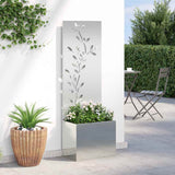 Garden Privacy Screen Silver 50 x 32 x 150 cm Galvanised steel 876481