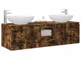 Bathroom Cabinet Set 3 pcs Smoked Oak 49.5 x 44.5 x 65 cm 3405702