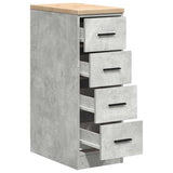 Garage Storage Cabinet Concrete Grey 30x51x85 cm Solid Wood Pine 860583