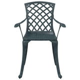 Garden Chairs 2 pcs Green Cast Aluminium 4002802