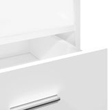 Lectern with Wheels & Drawer White 55x55x107 cm Engineered Wood 848024