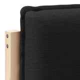 Upholstered Headboard Natural and Black 75 cm Solid Pine Wood 880045