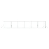 Outdoor Dog Kennel Silver 4x12x2 m Galvanised Steel 3190457