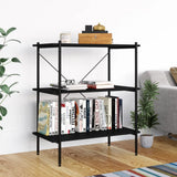 3-Tier Shelving Unit Black 80x40x92 cm 336339