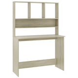 Desk with Shelf Sonoma Oak 110x45x157 cm Engineered Wood 800390