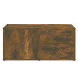 TV Cabinet Smoked Oak 80x34x36 cm Engineered Wood 815495