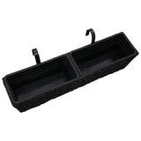 ZNTS Garden Planters 2 pcs Water Hyacinth Black 45582