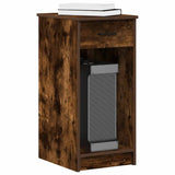 Computer Tower Stand with Drawer Smoked Oak 35x45x77 cm 858744