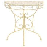 Side Table Vintage Style Half Round Metal 72x36x74 cm Gold 245930