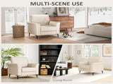 Linen-Look Armchair - Beige T3398P344642