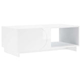 Coffee Table High Gloss White 95 x 50.5 x 35 cm Engineered Wood 8011445