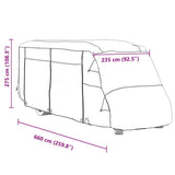 Motorhome Covers Grey 660x235x275 cm Non-woven Fabric 4015878