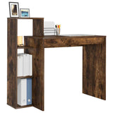 Desk with Shelf Smoked Oak 100 x 40 x 90 cm Engineered Wood 869318