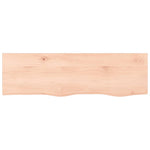 ZNTS Wall Shelf 100x30x cm Untreated Solid Wood Oak 363562
