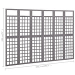 6-Panel Room Divider/Trellis Solid Fir Wood Grey 242.5x180 cm 316489