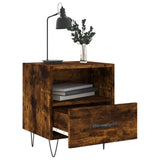 Bedside Cabinets 2 pcs Smoked Oak 40x35x47.5 cm Engineered Wood 827431