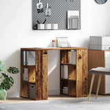 Desk with Shelf Old Wood 90 x 50 x 75 cm Engineered Wood 869512
