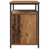 Bedside Cabinet with Drawer 2 pcs Old wood Engineered Wood 879502