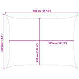 Sun Shade Sail Blue and White 4 x 3 m 100% Polyester Oxford 42031097