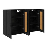 Wall-mounted Cabinet 2 pcs Black Oak 69.5 x 34 x 90 cm 3415592