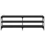 TV Cabinet Black Oak 160 x 30 x 50 cm Engineered Wood and Iron 881290