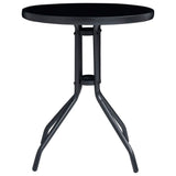 3 Piece Bistro Set Aluminium and Textilene Black 3070652