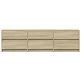 TV Cabinet with LED Sonoma Oak 180x34x50 cm Engineered Wood 3307928
