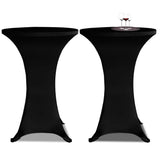 Standing Table Cover 60 cm Black Stretch 4 pcs 279071