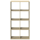 Room Divider Bookcase Sonoma Oak 69.5x29x137.5 cm Engineered Wood 858023
