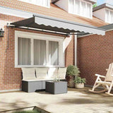 Awning Frame Retractable Manual Anthracite 2.5 x 2 m Metal 42002544