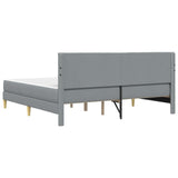 Bed Frame with Mattress Light Grey 180 x 200 cm Fabric 3415253