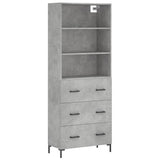 Highboard Concrete Grey 69.5x34x180 cm Engineered Wood 3189385