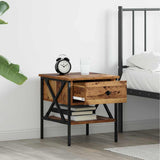Bedside Cabinet with Drawer 2 pcs Old wood 40 x 42 x 45 cm 871223